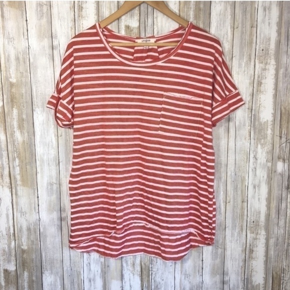 Umgee Tops - Umgee Striped High Low Tee